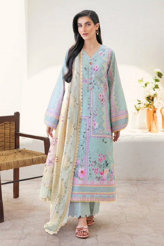 Florent Print Lawn FL-1A – Florent 3-piece unstitched suit