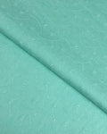 Chikankari Lawn – Aqua, embroidered lawn fabric by the meter