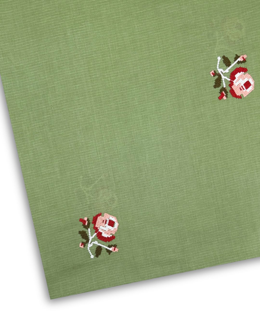 Embroidered Lawn – Pistachio (MEL-S26-101), embroidered lawn fabric by the meter