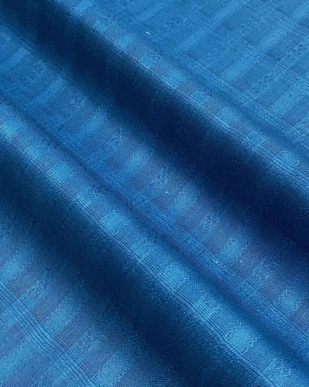 Katpana Khaddar – Blue, self-textured khaddar fabric by the meter
