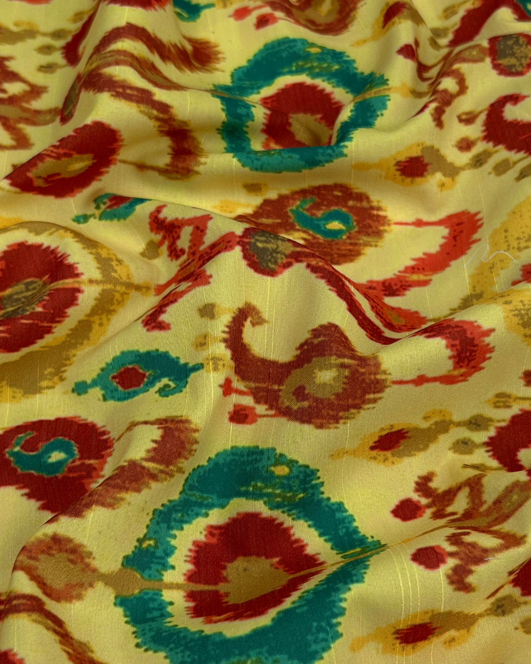 Raw Silk Digital Print fabric
