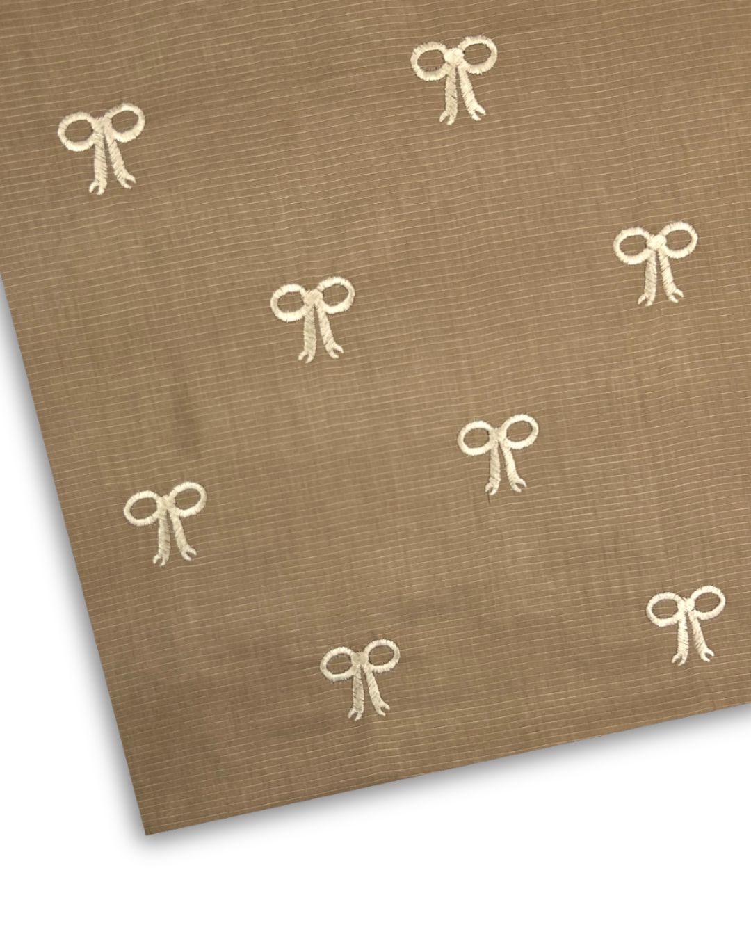 Embroidered Lawn – Chikoo (MEL-S26-074), embroidered lawn fabric by the meter