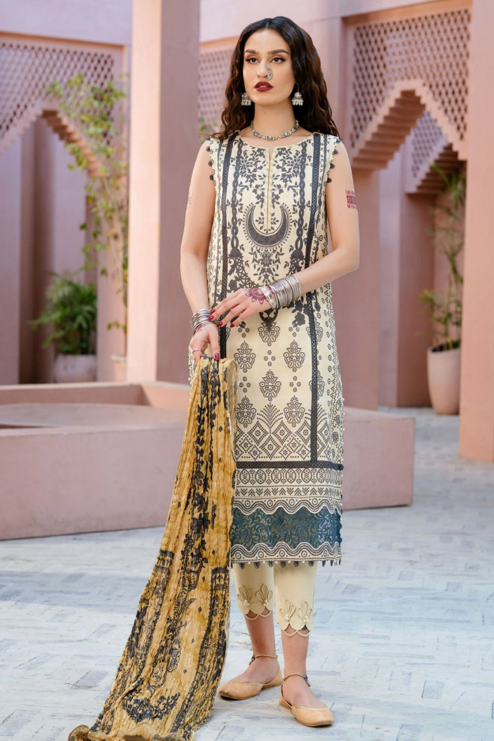 Firdous Collection Lawn FL-20472A – Firdous 3-piece unstitched suit