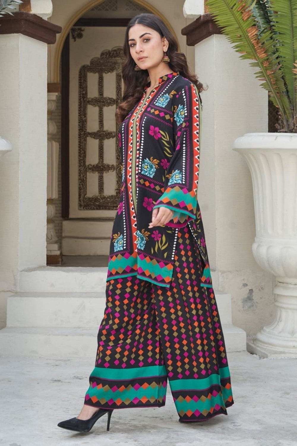 Colorita Print Crepe RL-211 Two Piece – Colorita 2-piece unstitched suit