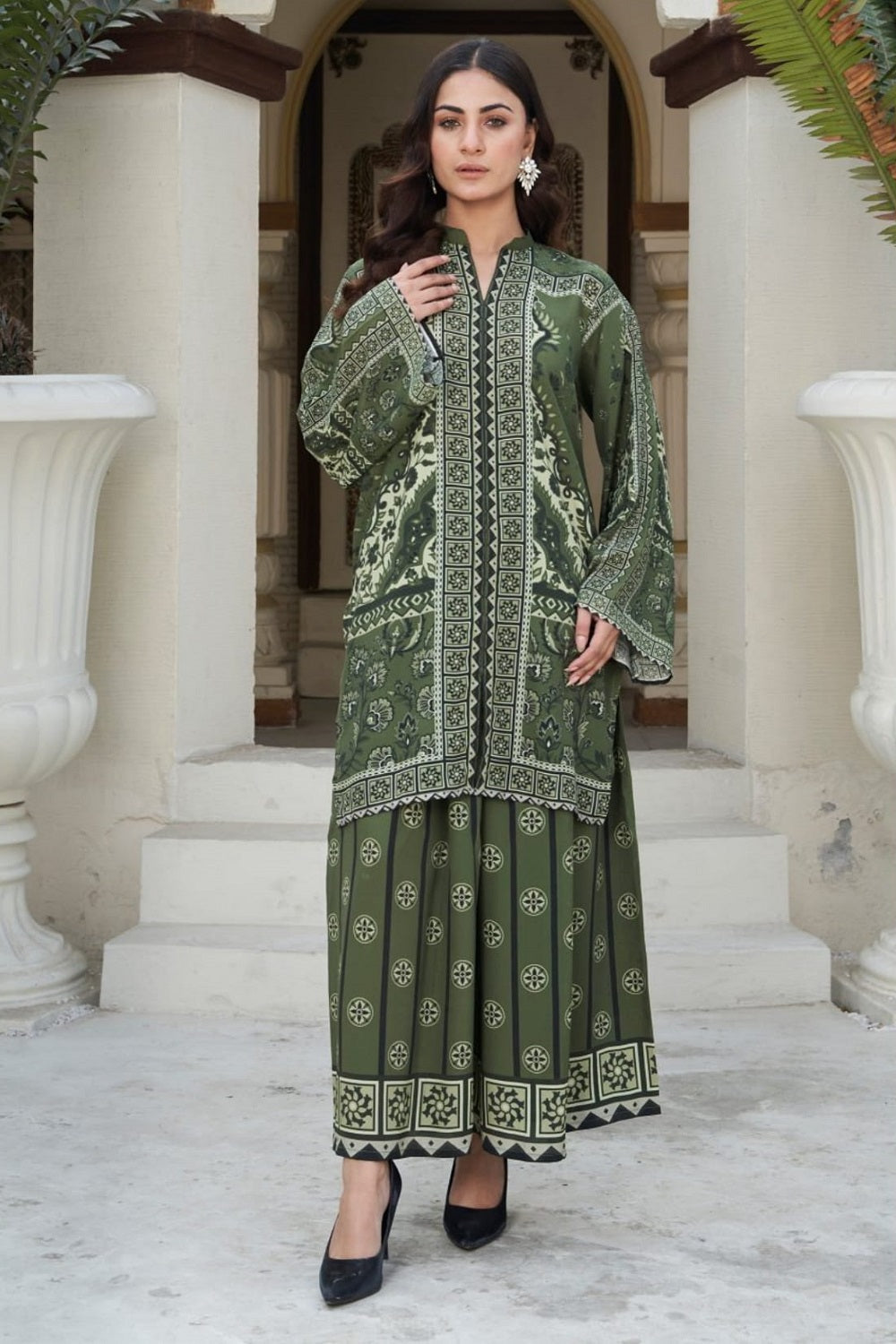 Colorita Print Crepe RL-214 Two Piece – Colorita 2-piece unstitched suit