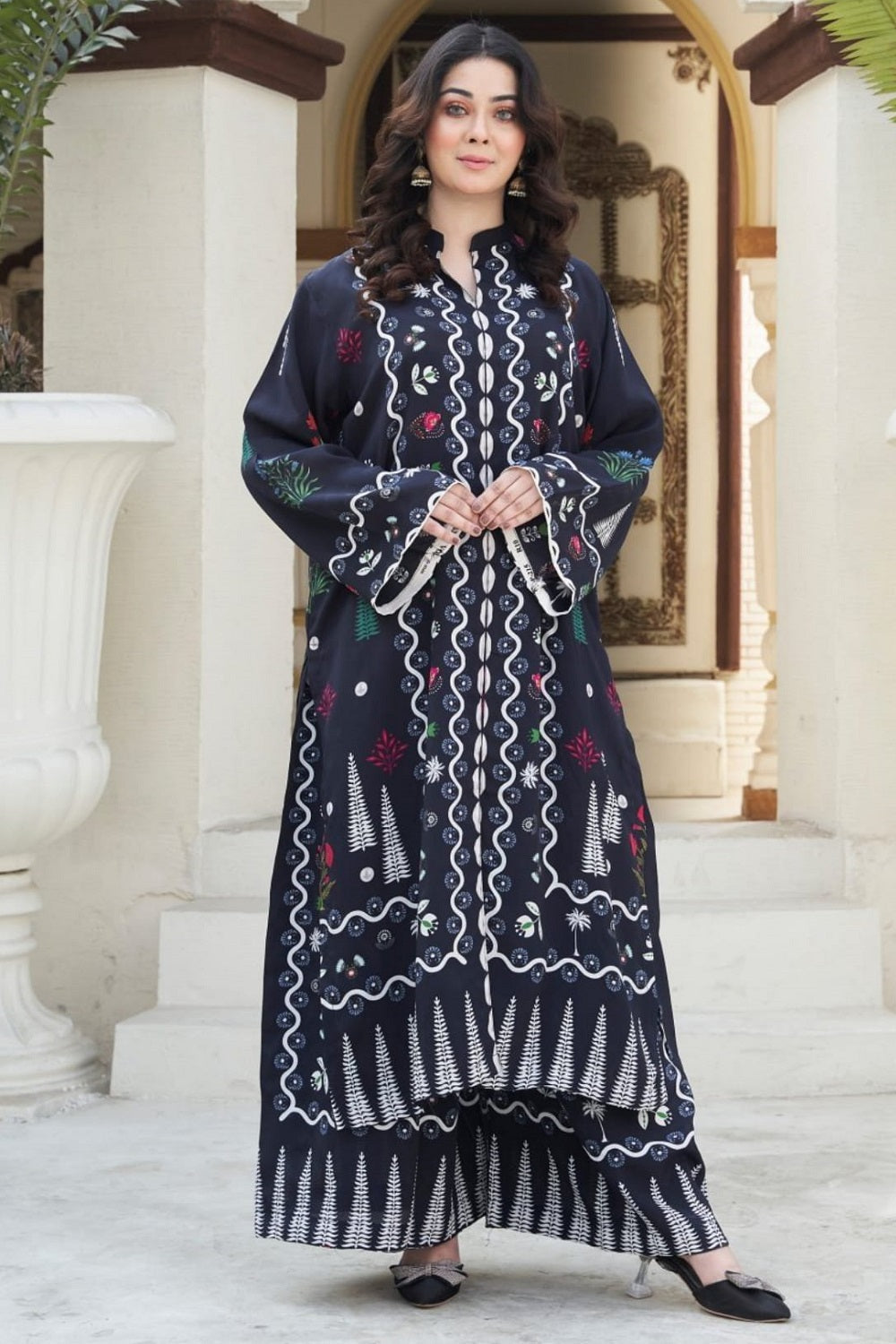 Colorita Print Crepe RL-215 Two Piece – Colorita 2-piece unstitched suit