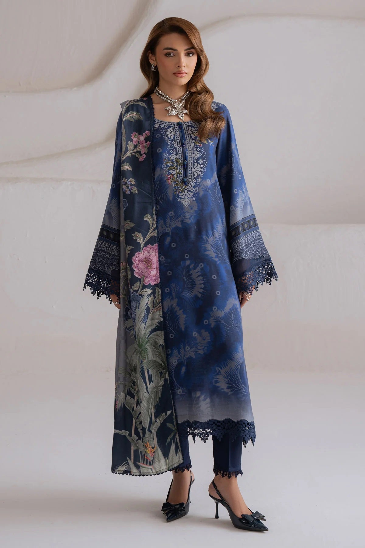 Nureh Signature Print Viscose SP-217 – Nureh 3-piece unstitched suit