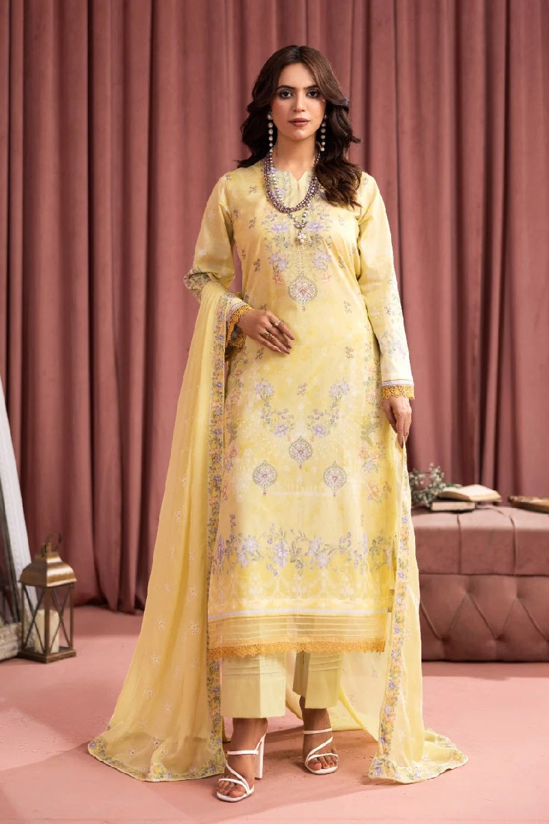 Pankh Bahar Print Lawn By Azam Arts D-2255 – Azam Arts 3-piece unstitched suit