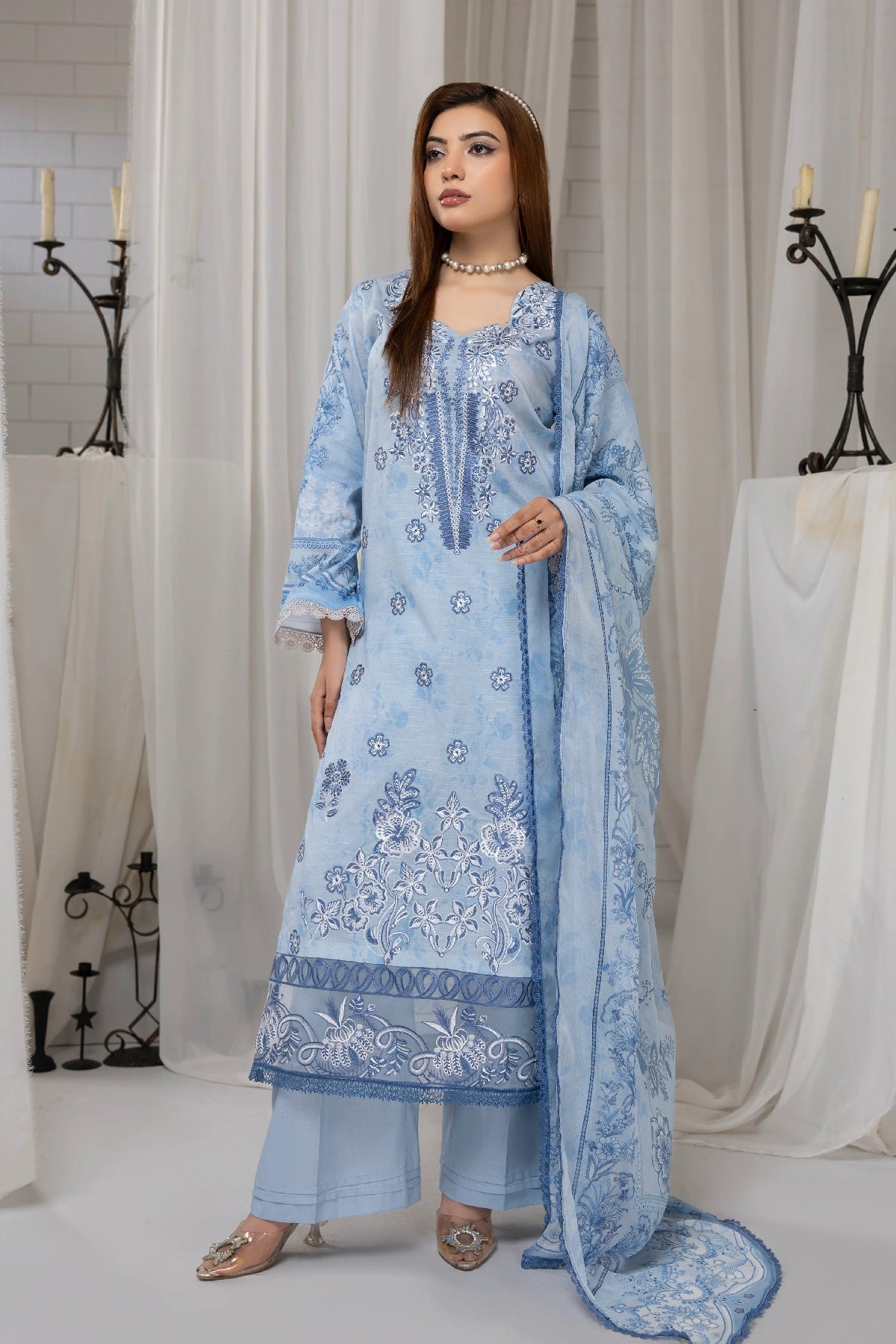 Rangoon Lawn By Azam Arts D-2257 – Azam Arts 3-piece unstitched suit
