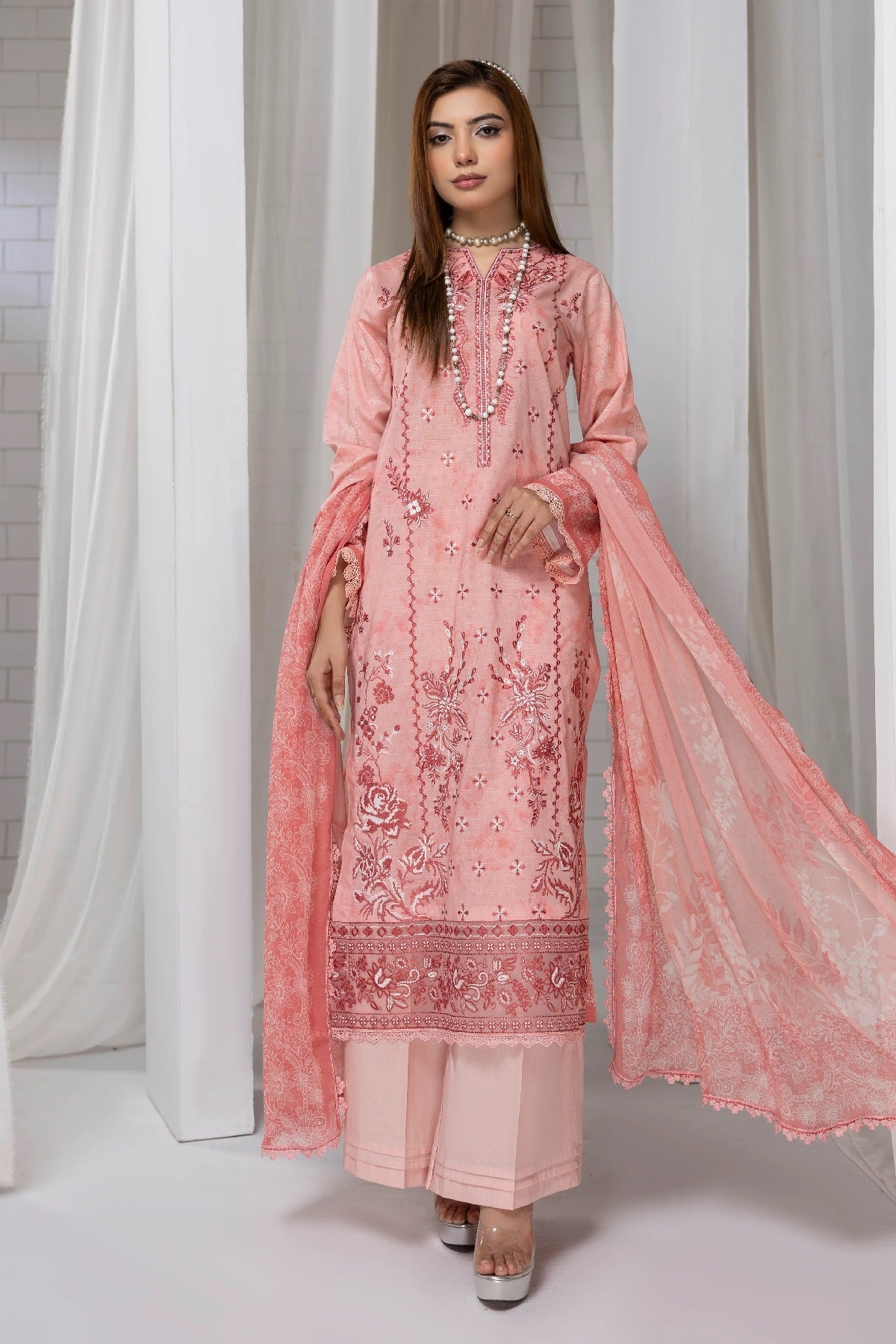 Rangoon Lawn By Azam Arts D-2258 – Azam Arts 3-piece unstitched suit