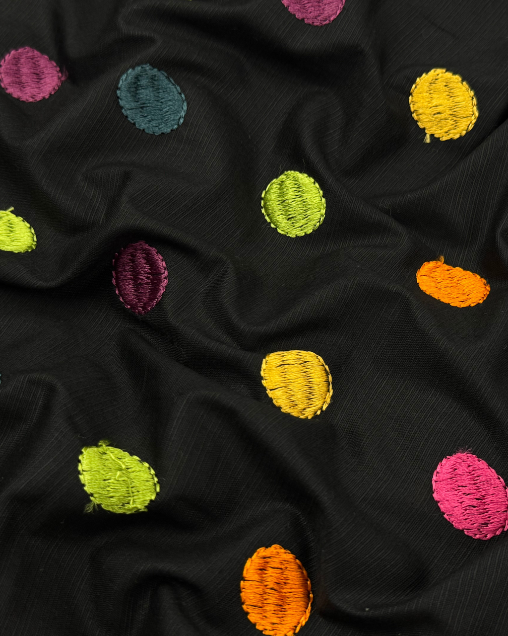 Embroidered Lawn – Black (MEL-S26-127) – embroidered lawn fabric, photo 2