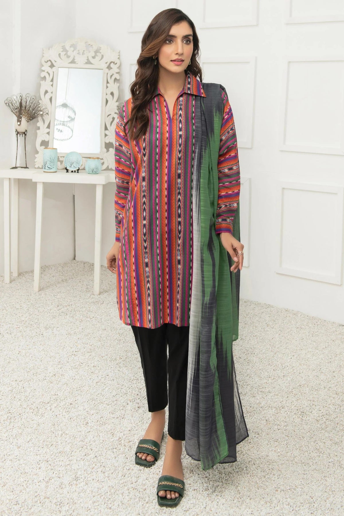 Limelight Lawn U2393 Orange Two Piece – Limelight 2-piece unstitched suit