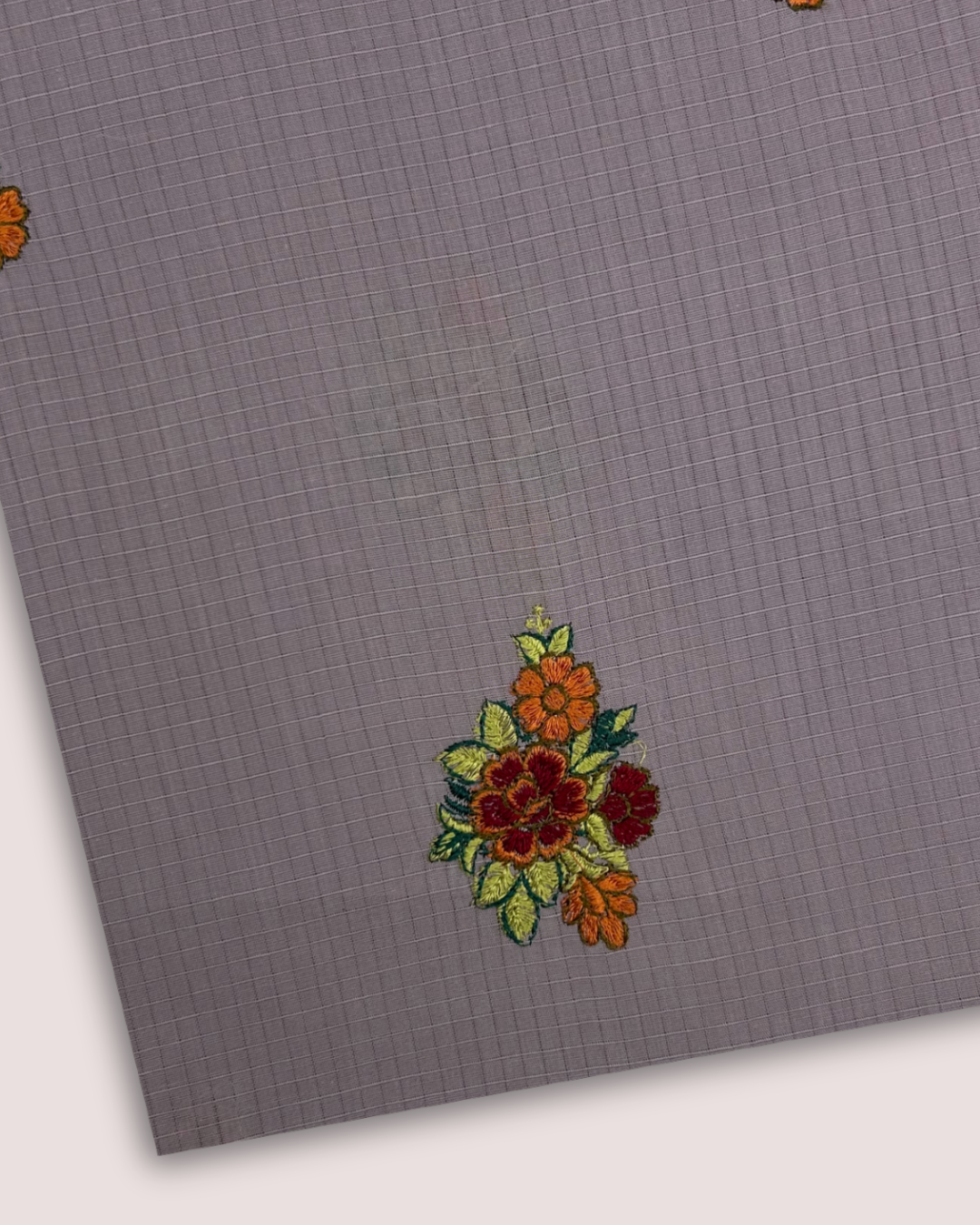 Embroidered Lawn – Lilac (MEL-S25-062), embroidered lawn fabric by the meter