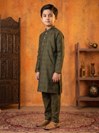 Kids Mustard Kurta Pajama by Al Deebaj, photo 3