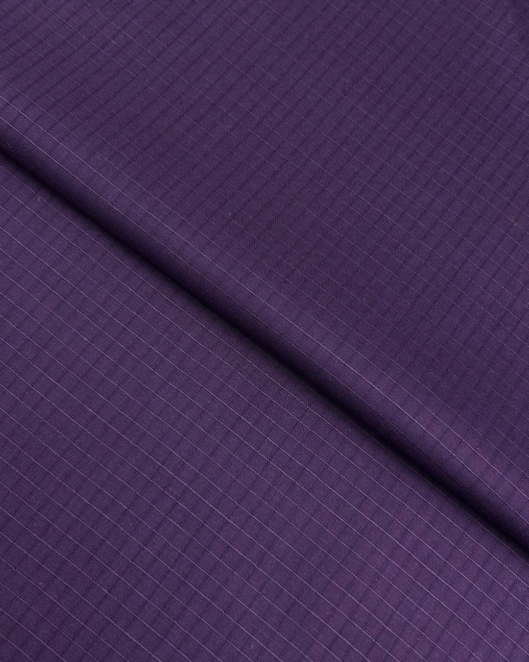 Check Lawn – Plum (CLS-S26-0037), self-textured lawn fabric by the meter
