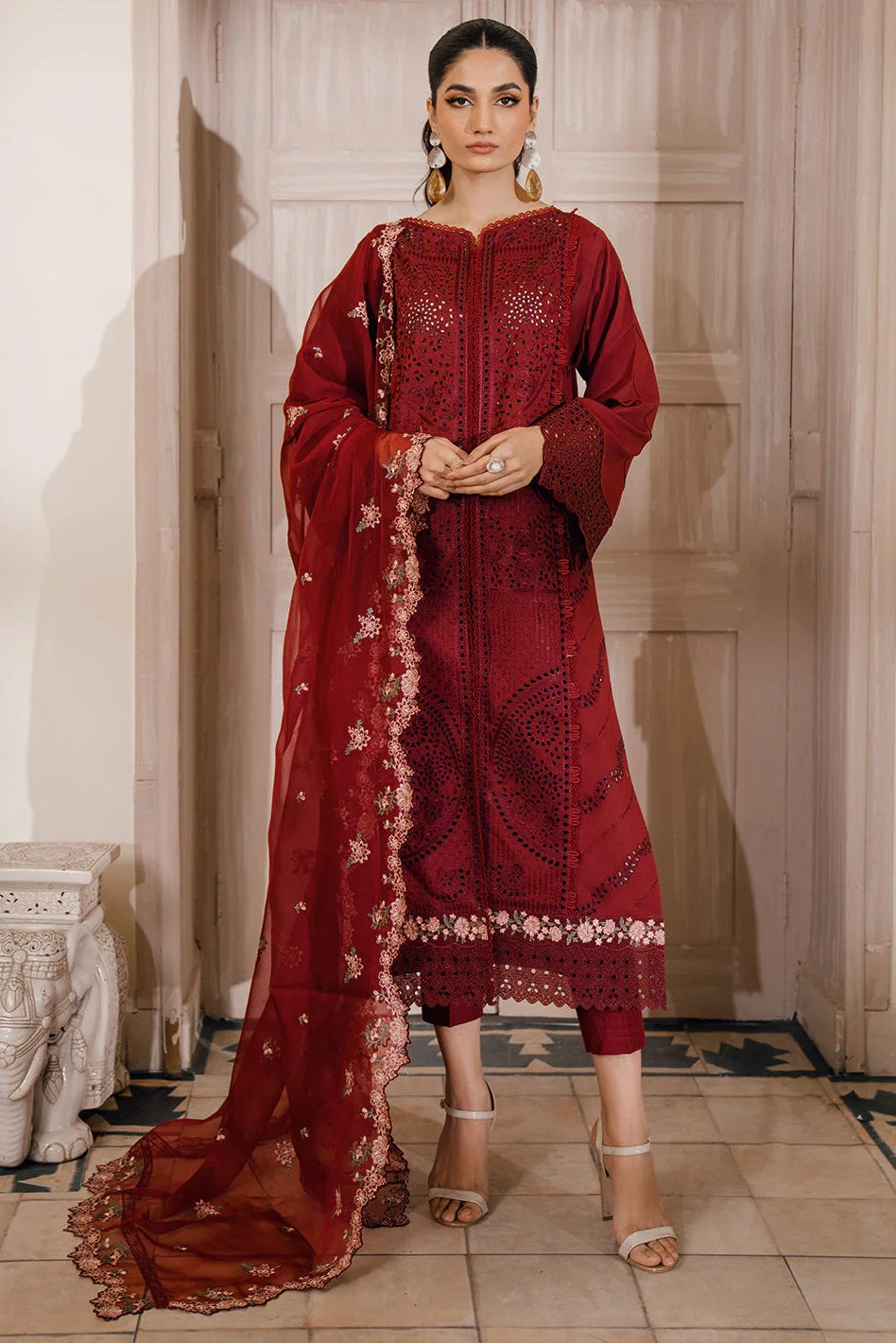 Bin Ilyas Naqsh Luxury Lawn D-02 – Bin Ilyas 3-piece unstitched suit