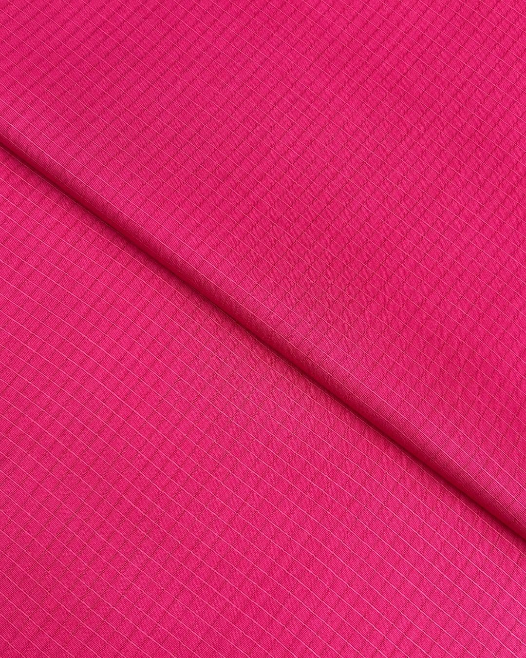 Check Lawn – Carrot (CLS-S26-0024), self-textured lawn fabric by the meter