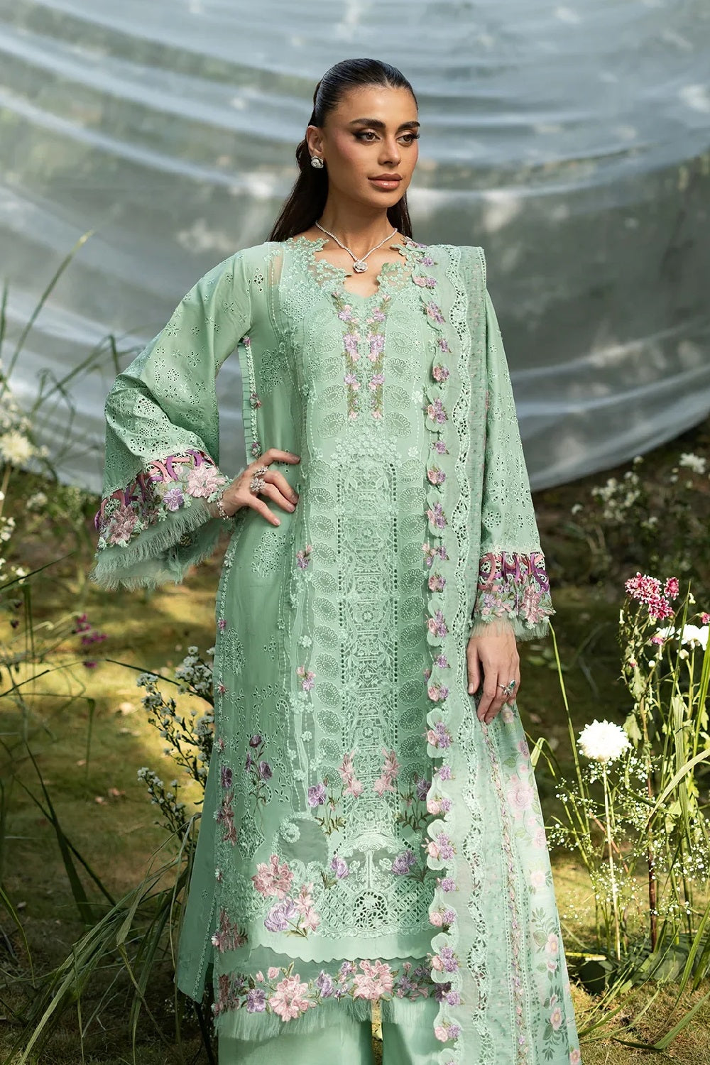 Elaf Premium Lawn ELQ-03A (Daisy Chain), photo 2