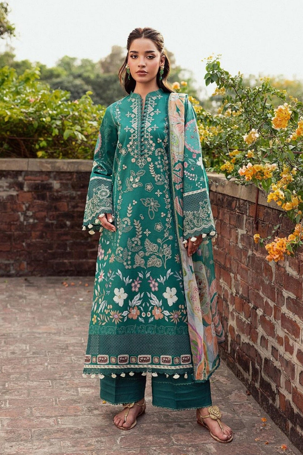 Florent Zync Lawn FZ-3A – Florent 3-piece unstitched suit