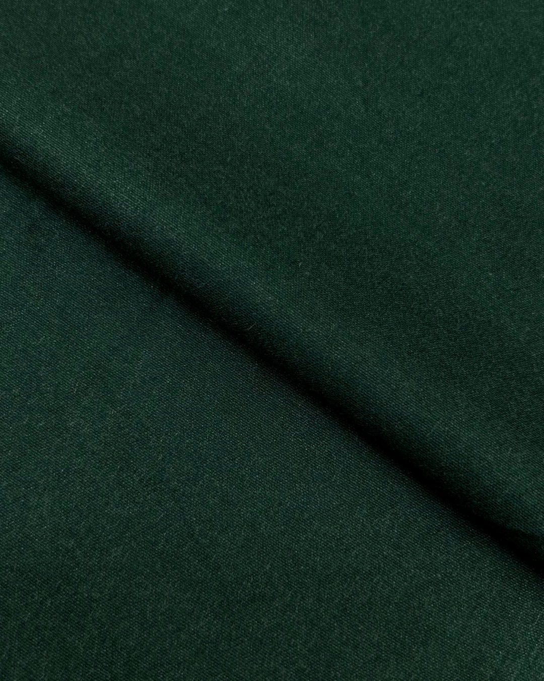 Peach Wool – Bottle Green (PWO-W26-0008), plain peach wool fabric by the meter