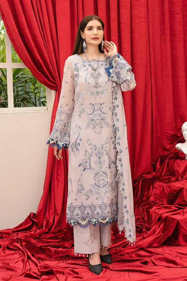 Razab Hayat Chiffon HYT-4045 – Razab 3-piece unstitched suit
