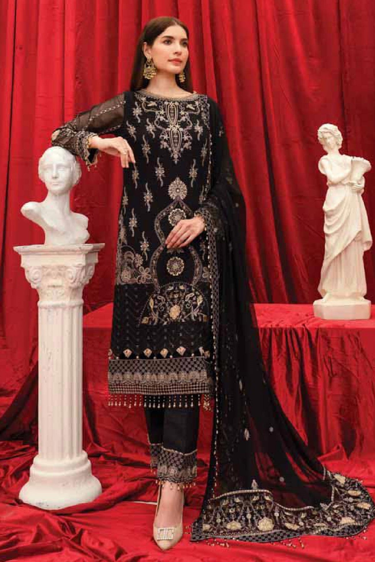Razab Hayat Chiffon HYT-4046 – Razab 3-piece unstitched suit