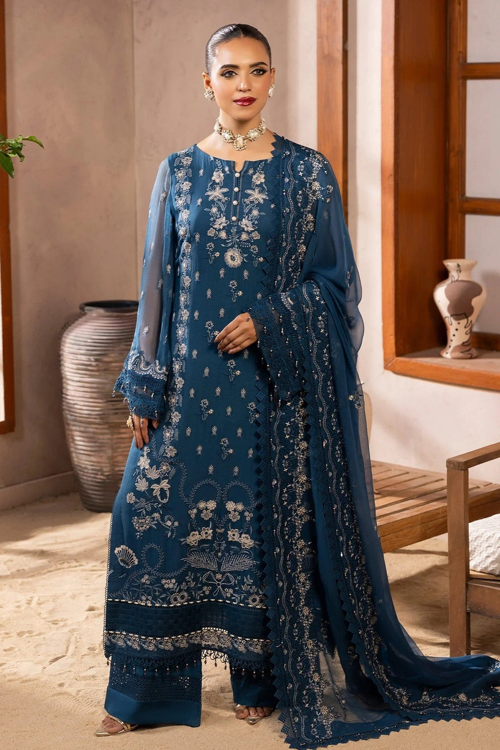 Razab Hayat Chiffon HYT-4051 – Razab 3-piece unstitched suit