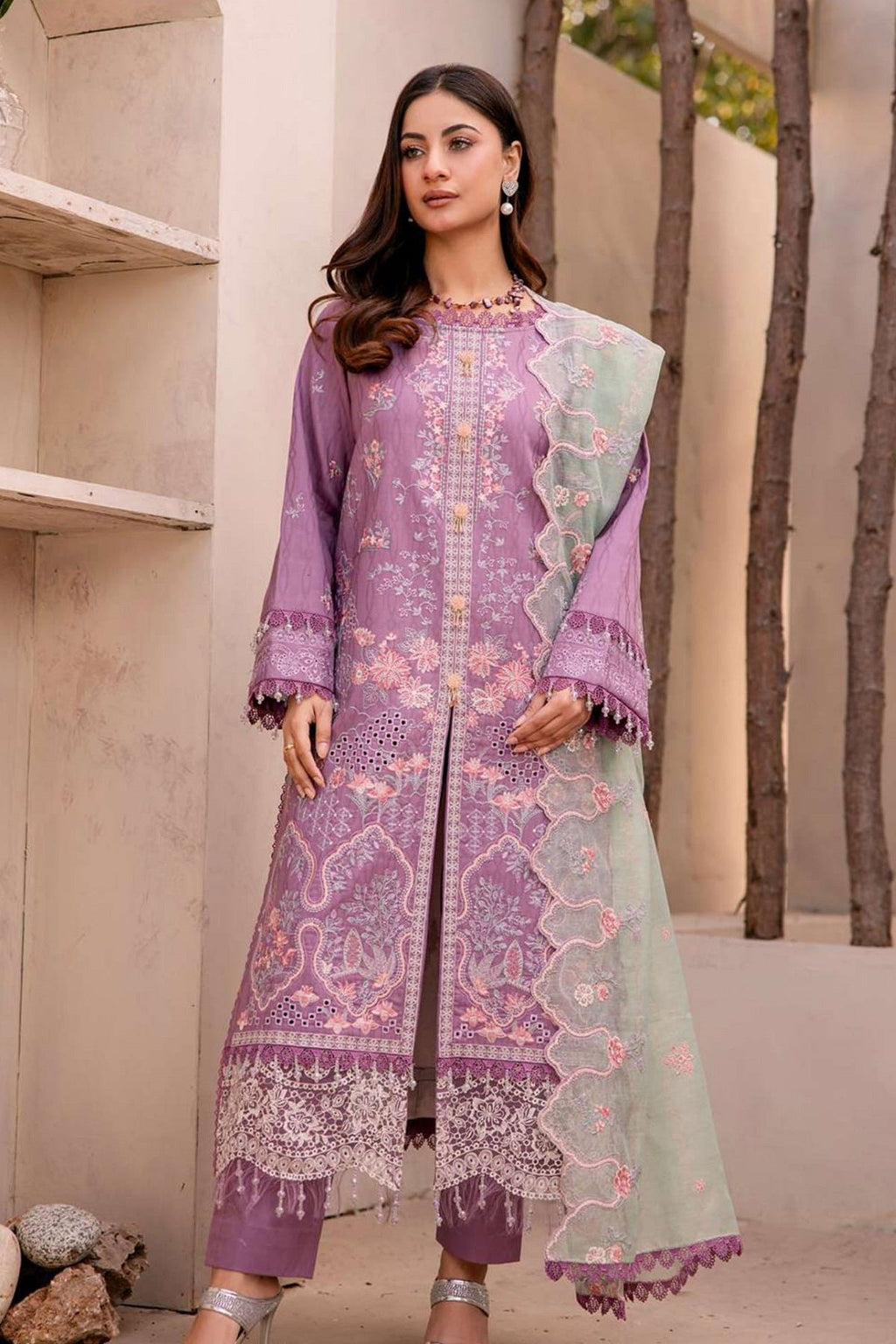 Peridot Khass Lawn PR-420A – Peridot 3-piece unstitched suit