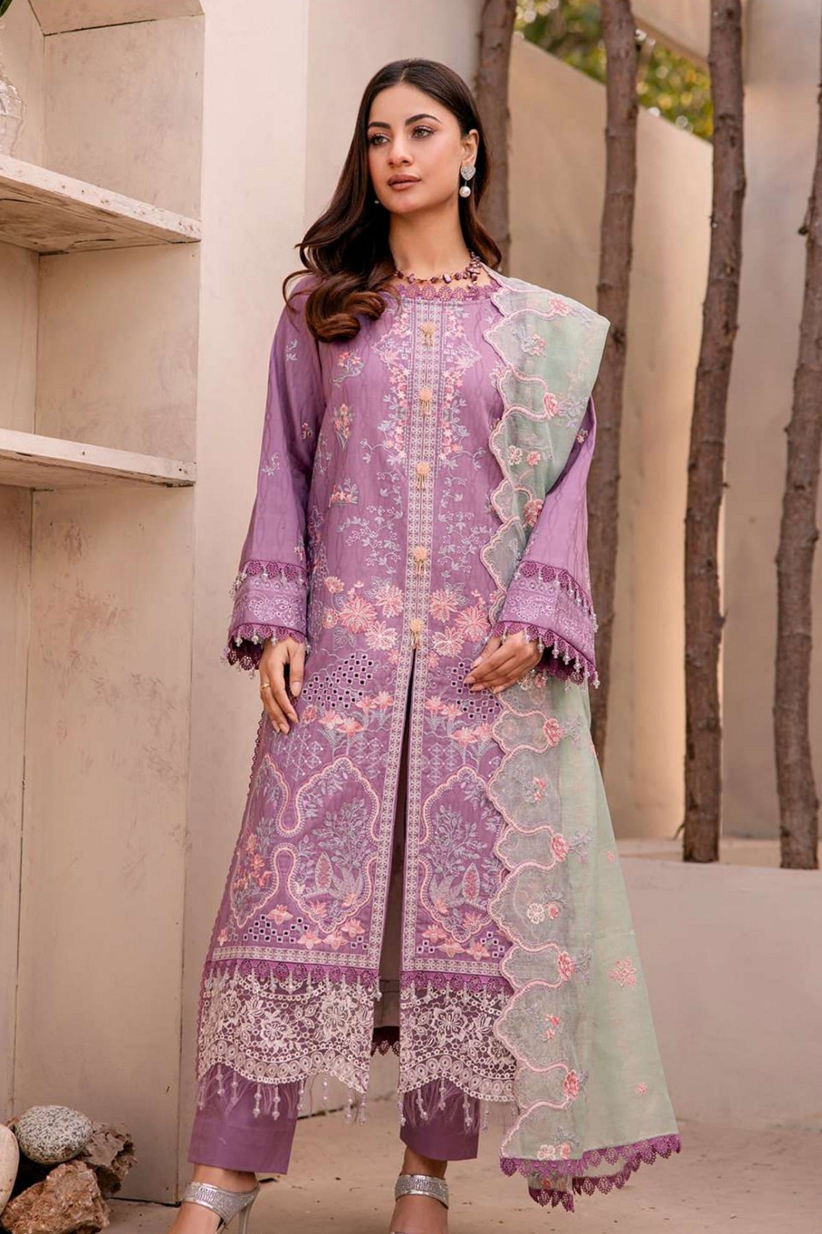 Peridot Khass Lawn PR-420A – Peridot 3-piece unstitched suit