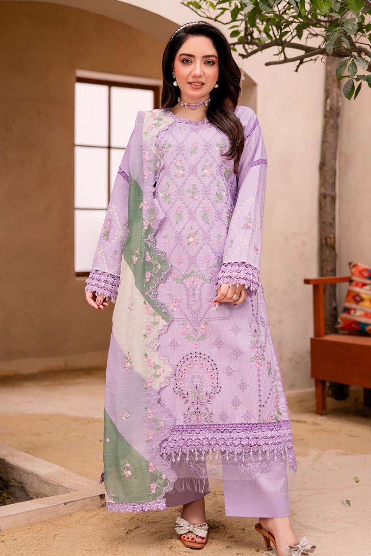 Peridot Khass Lawn PR-424B – Peridot 3-piece unstitched suit