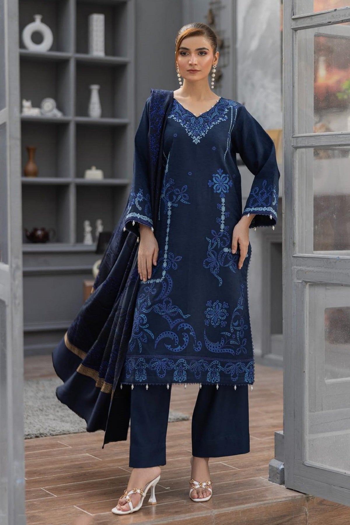 Peridot Premium Dhanak PR-470 – Peridot 3-piece unstitched suit