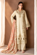 Coral Rangrez Linen CR-04A – Coral 3-piece unstitched suit