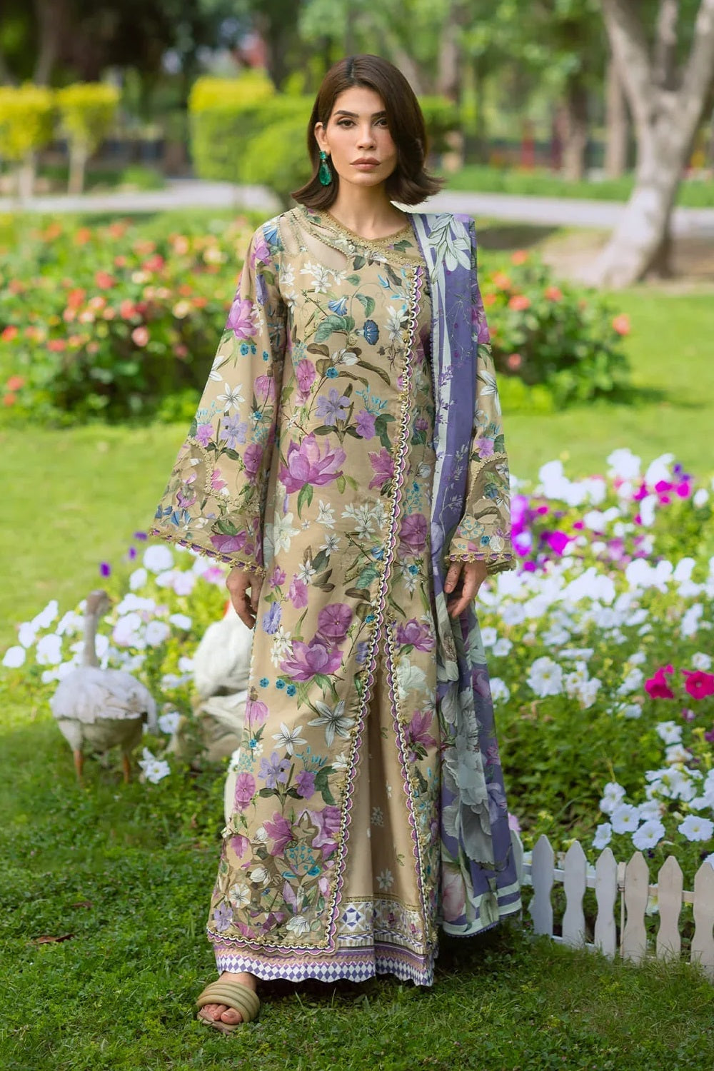 Elaf Print Lawn EPB-04A – Elaf 3-piece unstitched suit