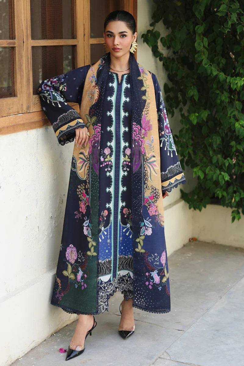 Qalamkar Qprints Linen QW-04A (Allan) – Qalamkar 3-piece unstitched suit