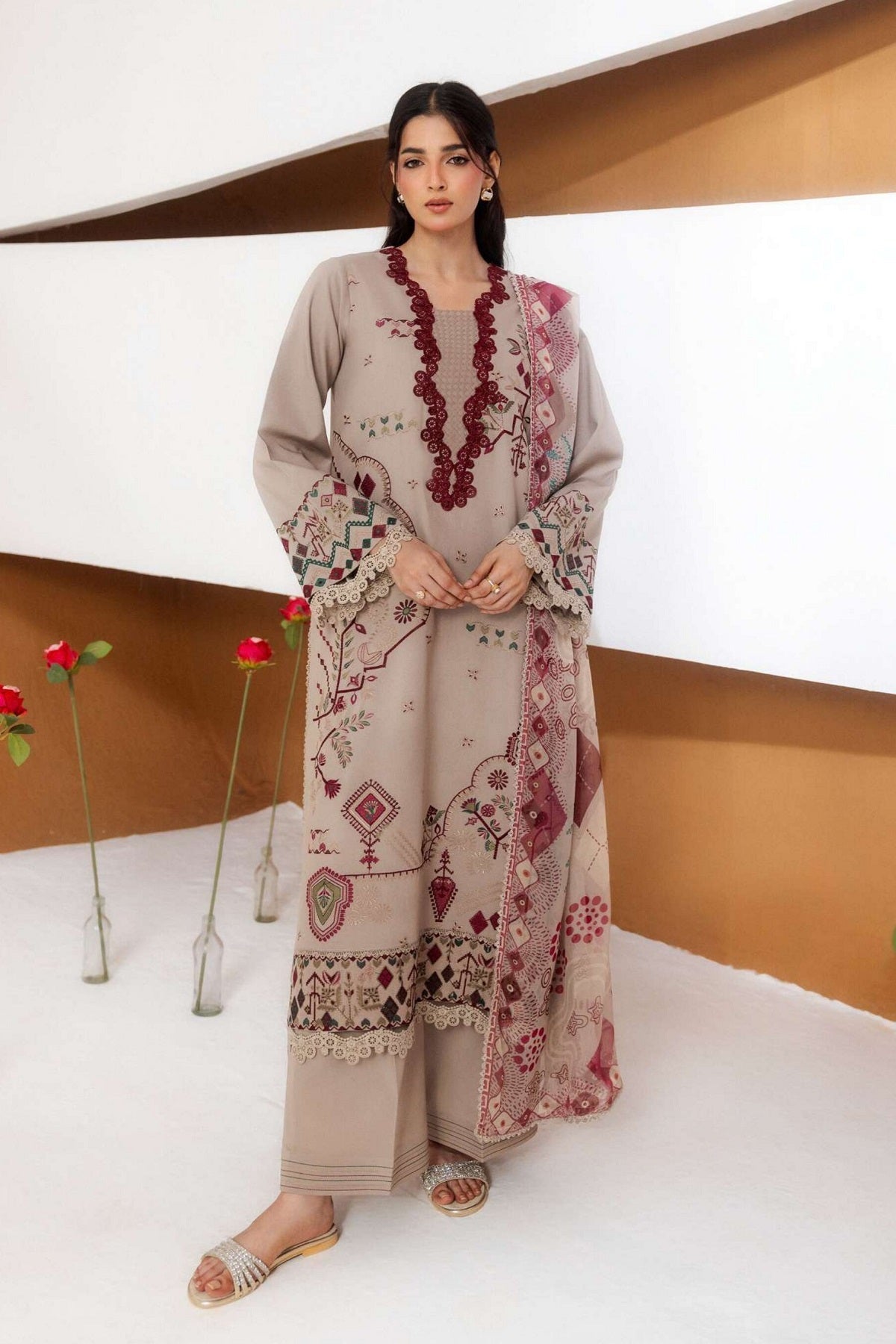 Florent Zync Intermix Viscose FL-4B – Florent 3-piece unstitched suit