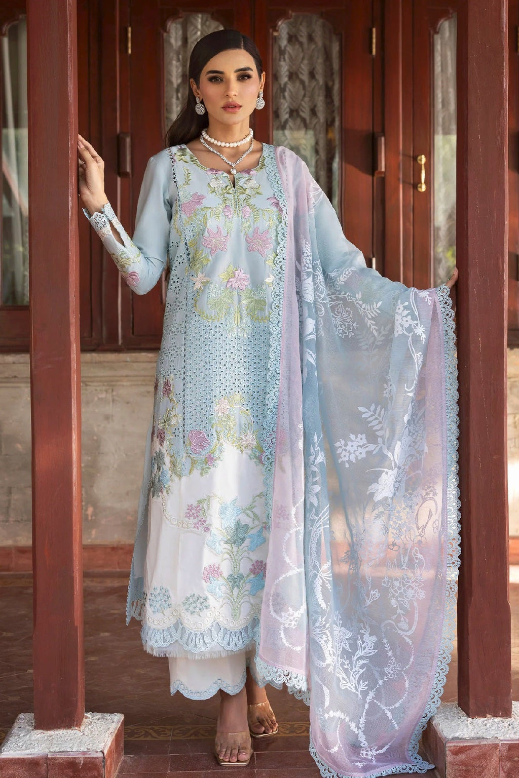 Saira Shakira Bloom Lawn D-04B (Lotus Reverie) – Saira Shakira 3-piece unstitched suit