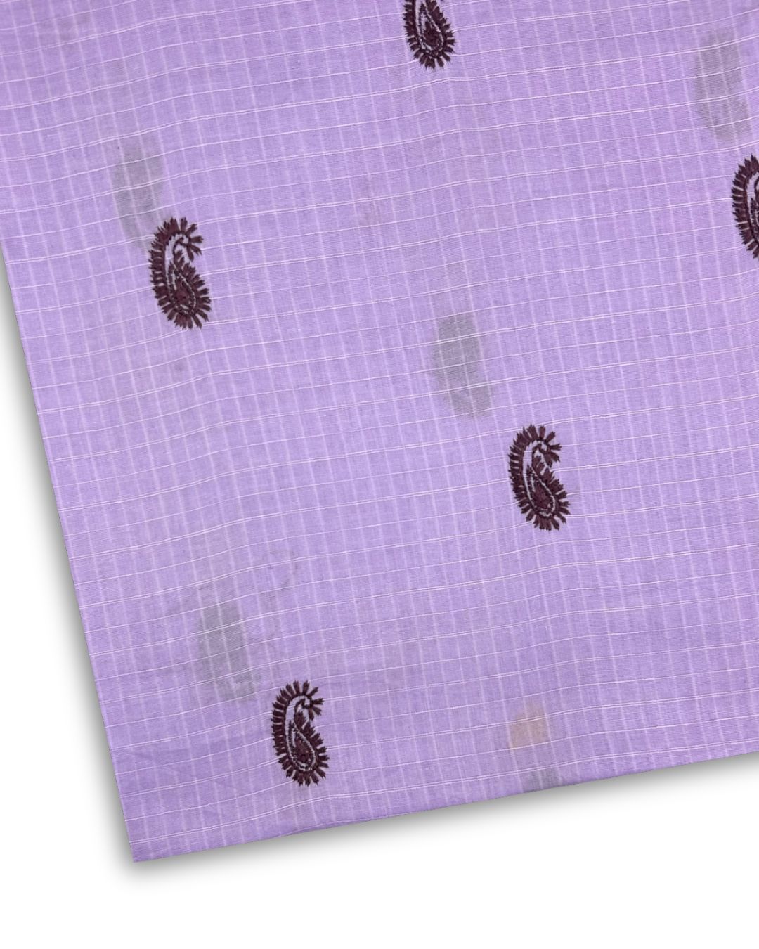 Embroidered Lawn – Light Purple (MEL-S26-068), embroidered lawn fabric by the meter
