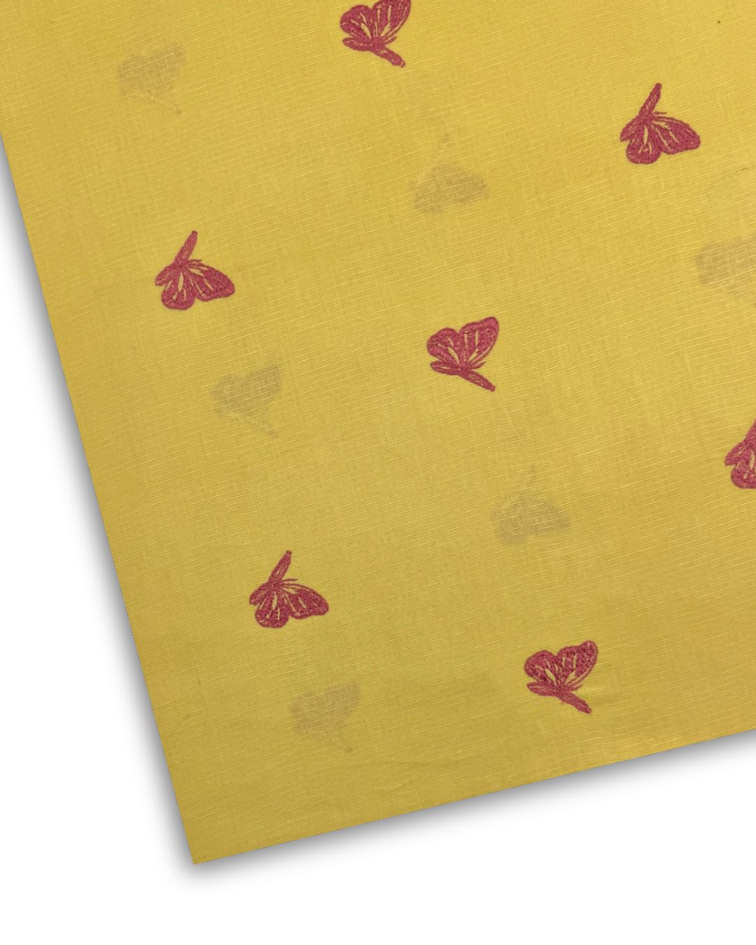 Embroidered Lawn – Lemon (MEL-S26-085), embroidered lawn fabric by the meter