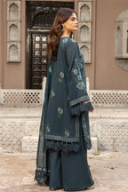 Embroidered Teal Green Lawn 3-Piece Unstitched Suit by The Fabric Store, photo 4