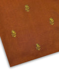 Embroidered Karandi – Rust fabric
