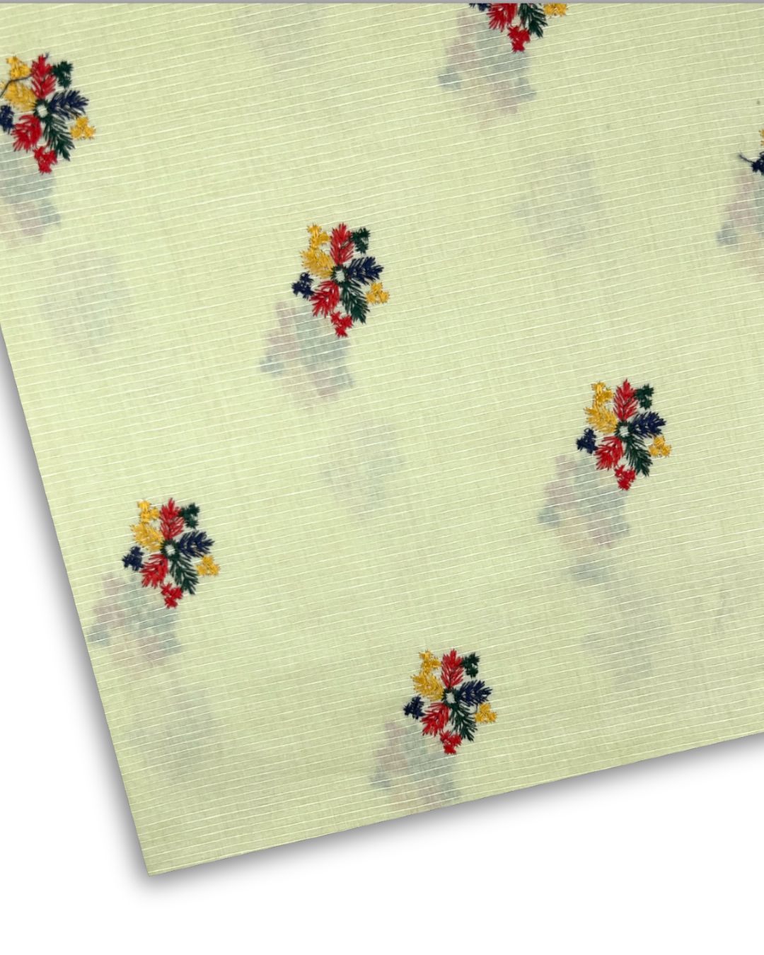 Embroidered Lawn – Cream (MEL-S26-093), embroidered lawn fabric by the meter