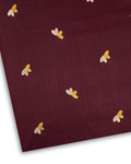 Embroidered Lawn – Maroon (MEL-S26-118), embroidered lawn fabric by the meter