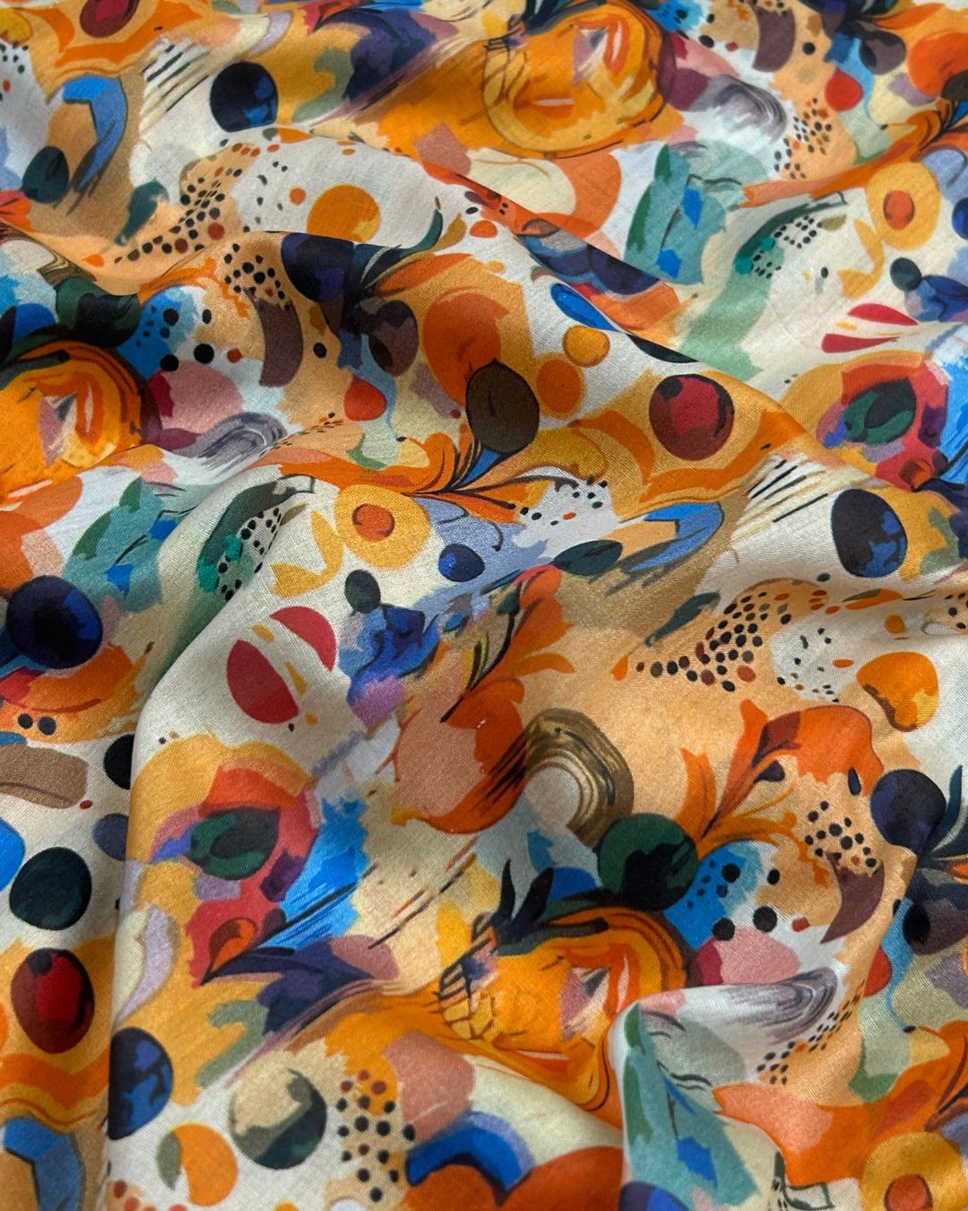 Tie & Dye Digital Print Lawn fabric