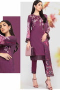 Al Karam Lawn SS-50.1-22-Maroon Two Piece – Al Karam 2-piece unstitched suit