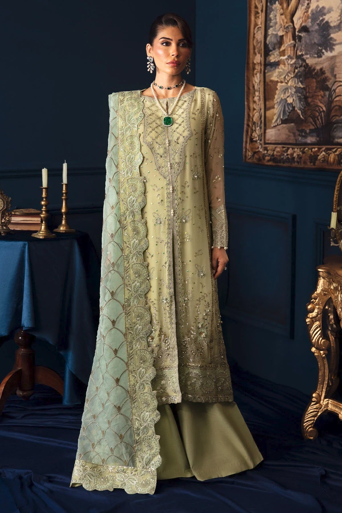 Nureh Elanora Formal Wear NEL-50 – Nureh 3-piece unstitched suit
