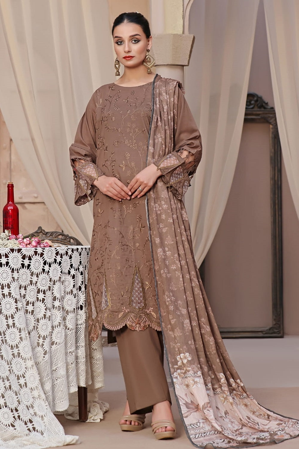Dressline Rang-e-Bahar Lawn D-527K – Dressline 3-piece unstitched suit