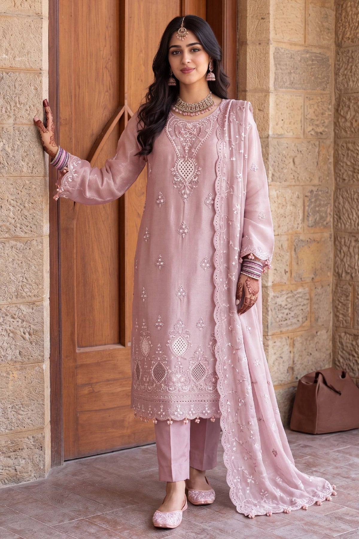 Dressline Eisley Formal Wear D-1972B – Dressline 3-piece unstitched suit