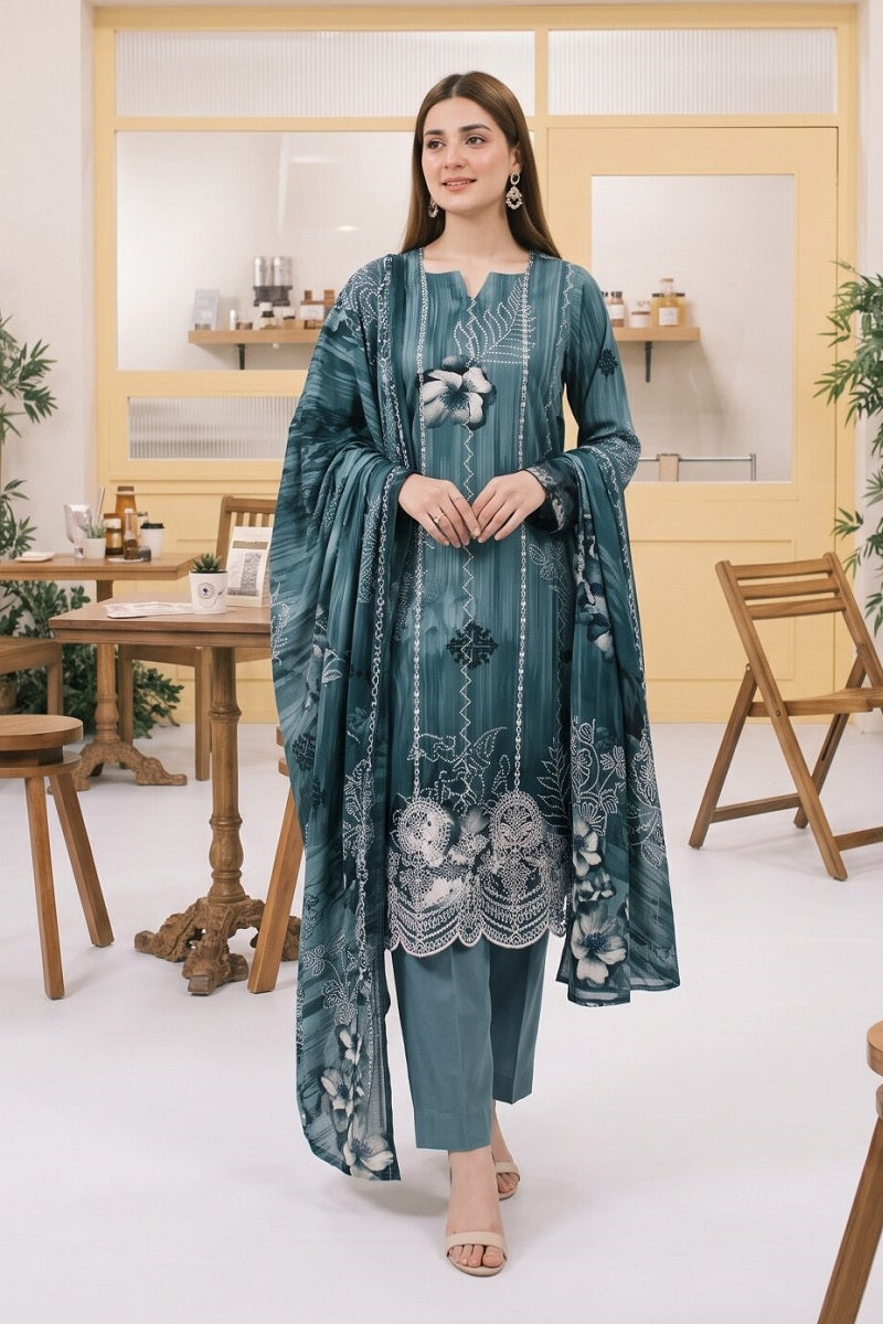 Tawakkal Miraas Linen D-5933 – Tawakkal 3-piece unstitched suit