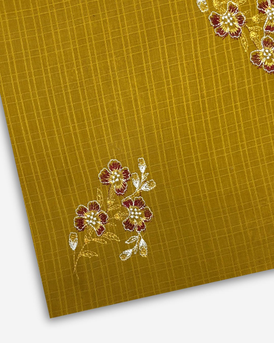 Embroidered Lawn – Yellow fabric