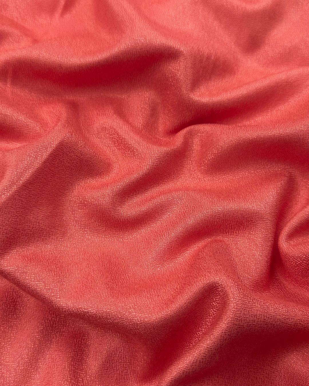 Crepe Linen – Coral, self-textured linen fabric by the meter